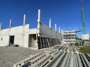 Das Foto zeigt eine Großbaustelle in Ravensburg