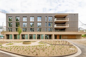 Frontansicht des fertigen Bauvorhabens