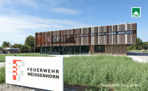 Auf dem Foto ist das Feuerwehrgebäude Weißenhorn zu sehen