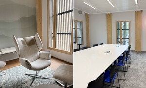 Das Foto zeigt Innenraumansichten des Voith Verwaltungsgebäudes in Ravensburg